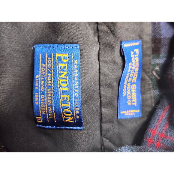 Pendleton Fireside Flannel Shirt Mens Large Wool Tartan Plaid Vintage Lumberjack - Picture 14 of 14